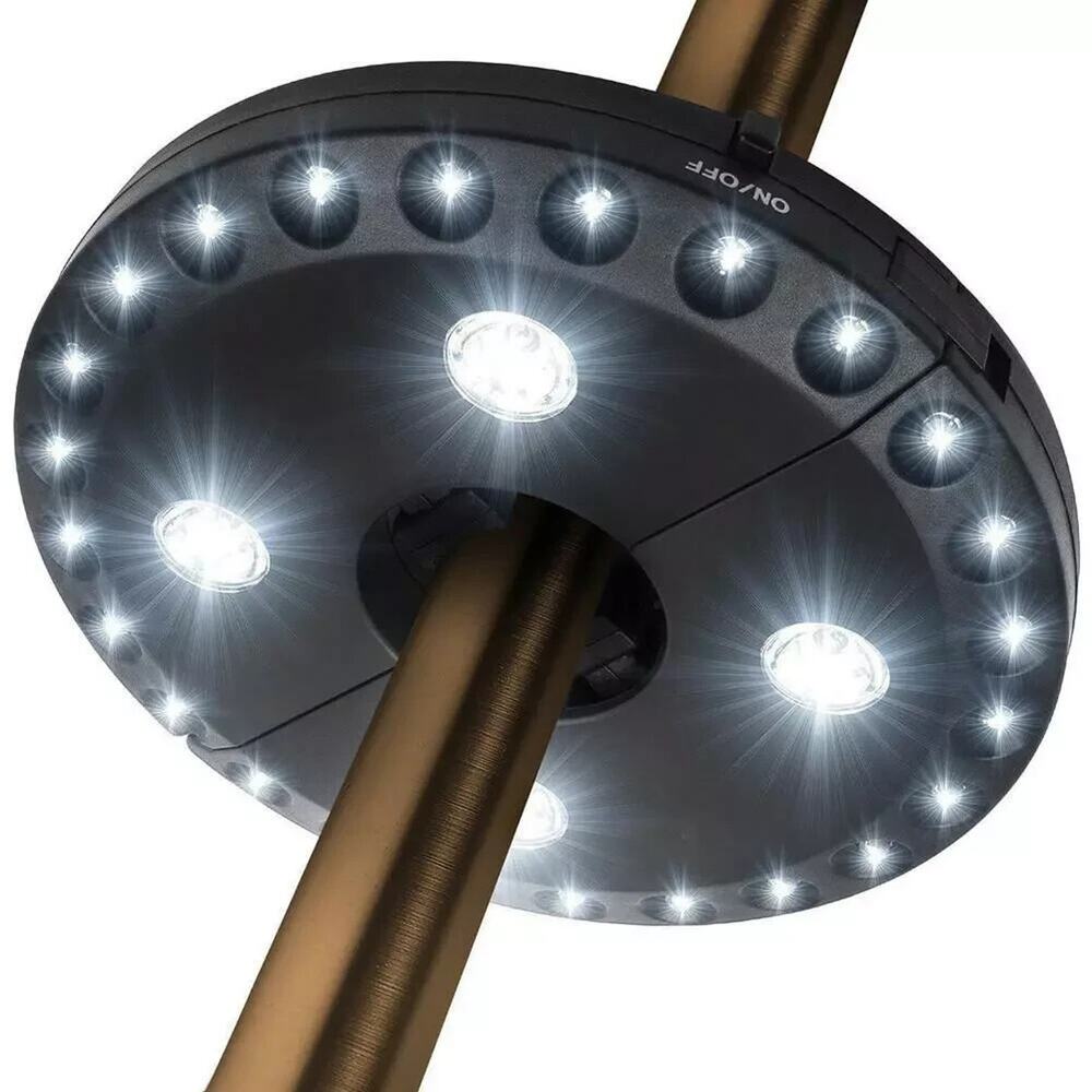 2PC Patio Umbrella Light 3Brightness Modes Cordless 28 LED Lights-4 x AA Battery
